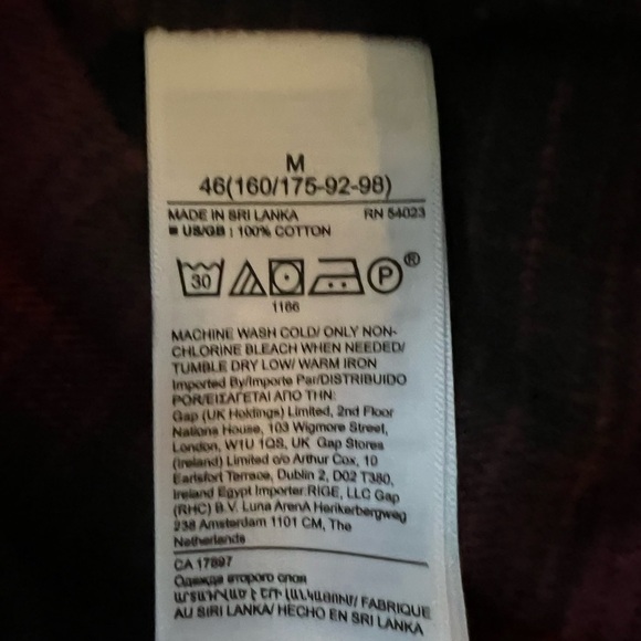 NWT Banana Republic Plaid Flannel Button Down Shirt Bishop Sleeves‎ Sz M - Picture 14 of 14